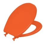 Fotografía de Asiento para sanitario Comodor Redondo color Naranja - Construmarket