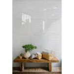 Fotografía de Baldosa estructurada para pared Althar Blanco Brillante - Construmarket