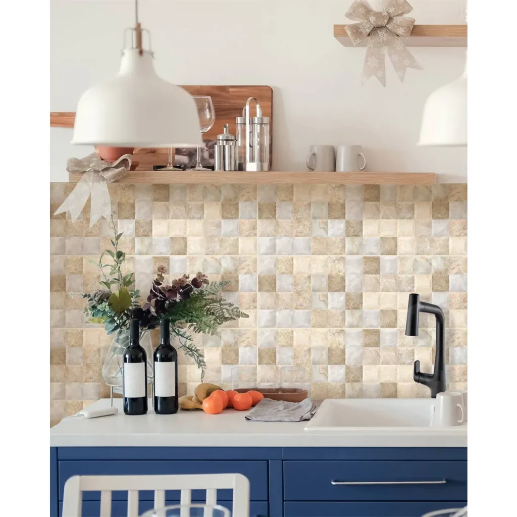 Fotografía de Base Decorada Chipre Beige Cara Única 20.5X60 | Decorados | Revestimientos -...