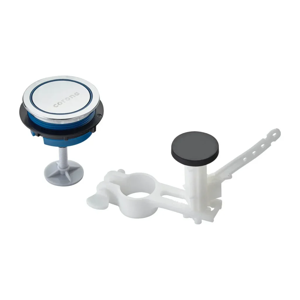 Fotografía de Botón para sanitario línea azul single 58 mm + accionador - Construmarket