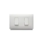 Fotografía de Interruptor Incrustación Doble Conmutable Blanco - Construmarket