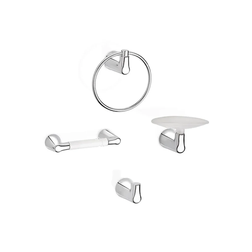 Fotografía de Kit de accesorios para baño Nogal X 4 - Construmarket