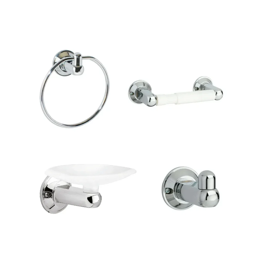 Fotografía de Kit de accesorios para baño x4 Nilo | Grival - Construmarket