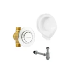 Fotografía de Kit orinal Mediano con válvula push de empotrar. - Construmarket
