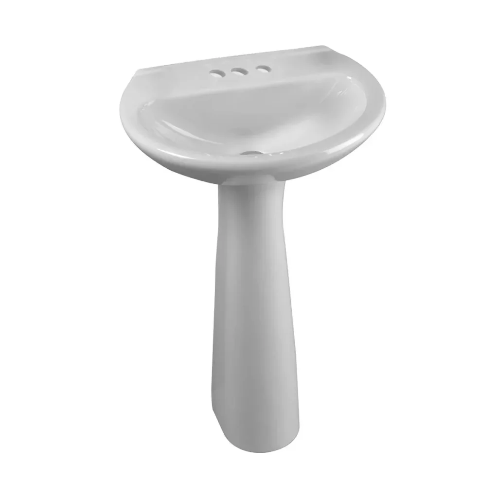 Fotografía de Lavamanos MIlano blanco con pedestal - Construmarket