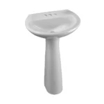 Fotografía de Lavamanos MIlano blanco con pedestal - Construmarket