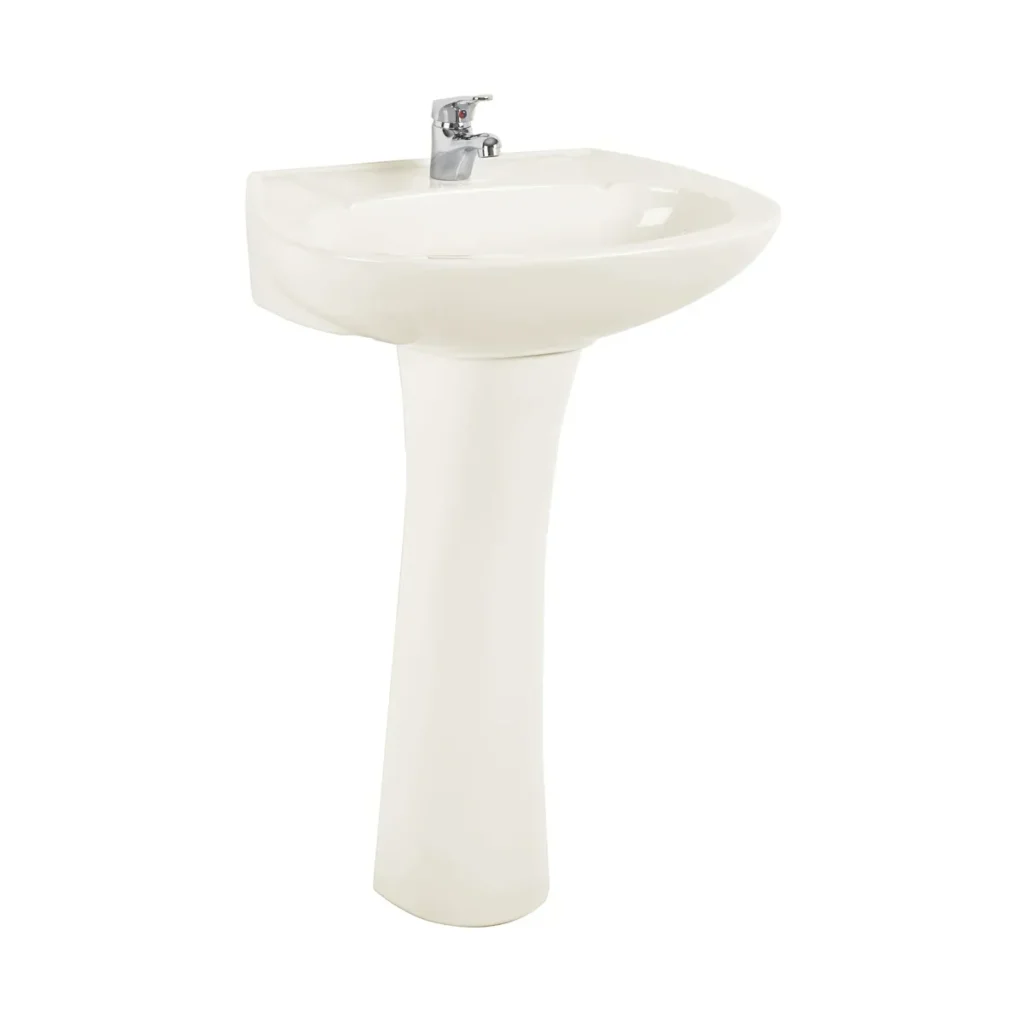 Fotografía de Lavamanos Máximo bone con pedestal - Construmarket
