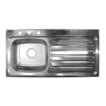 Fotografía de Lavaplatos Acero Mezclador Poc/Der 1X50 - Construmarket