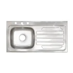 Fotografía de Lavaplatos Acero Monoc Poc/Der 1X50 - Construmarket