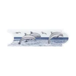 Fotografía de Listello Aguaclara Azul Cara Única 8x25 - Construmarket