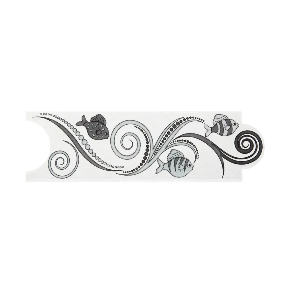 Fotografía de Listello Allegro Negro Cara Única 8x25 | Decorados | Revestimientos - Construmarket