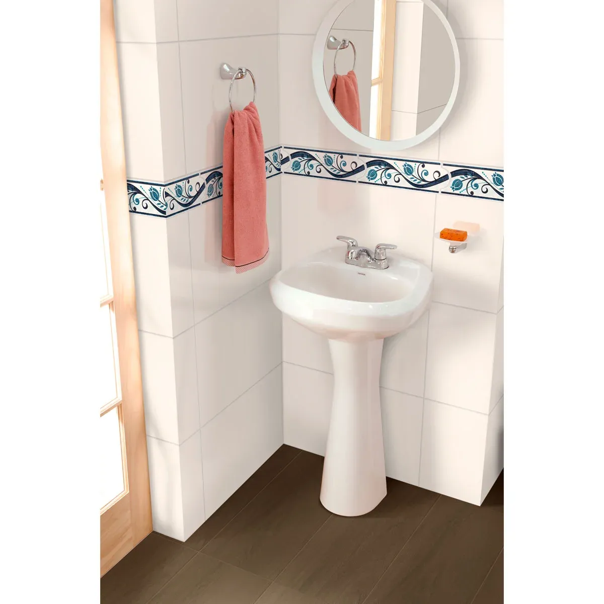 Listello Roleo Azul 8X35: Diseño Exclusivo Para Tu Hogar | Construmarket del Pacífico Fotografía de Listello Roleo Azul 8x35: Diseño exclusivo para tu hogar - Construmarket