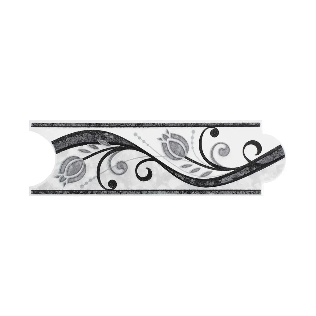 Fotografía de Listello Roleo Negro Cara Única 8x25 | Decorados | Revestimientos - Construmarket