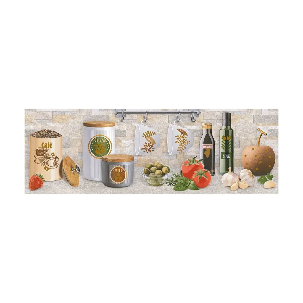 Fotografía de Liston para cocinas Catania Olivas Multicolor 15X45 - Construmarket