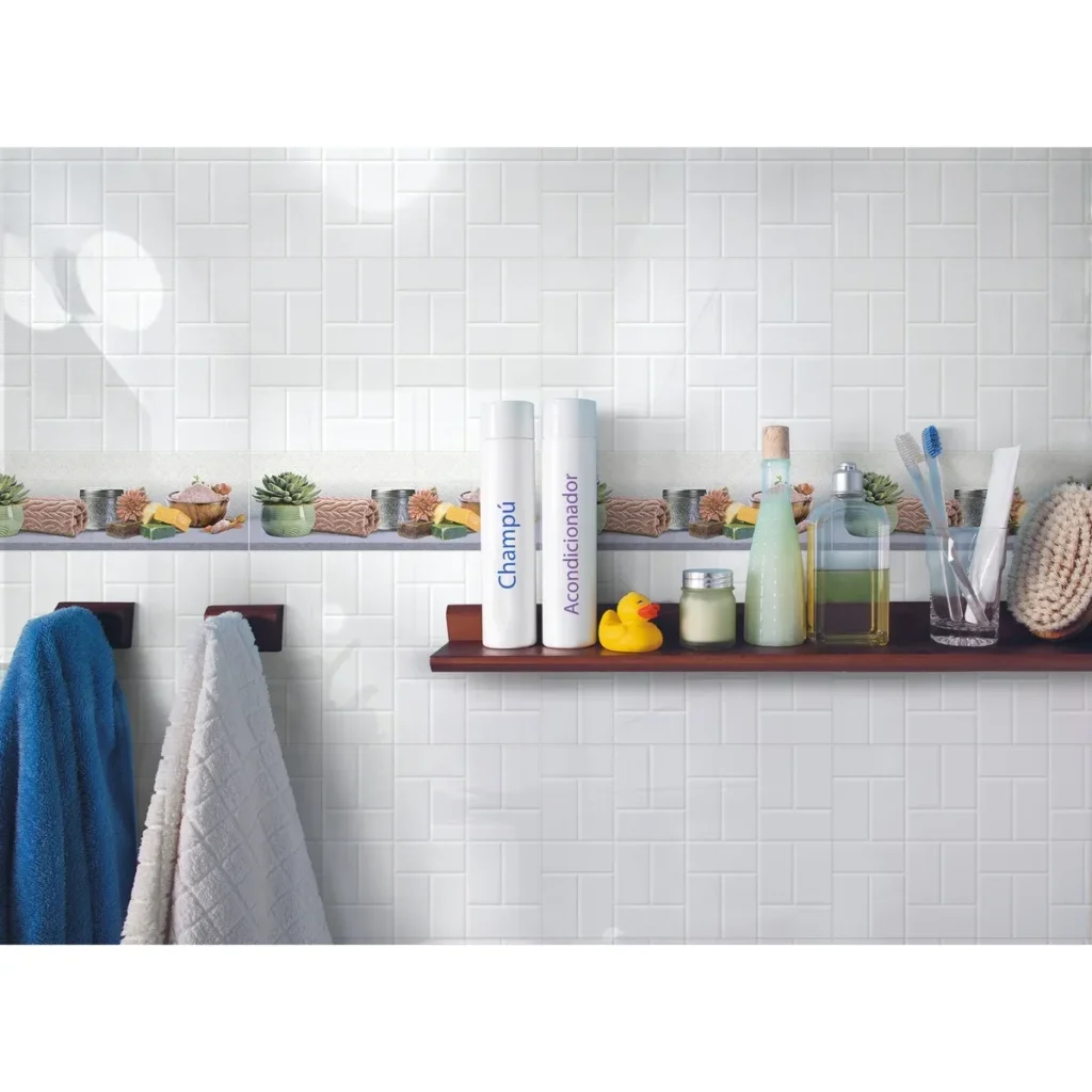 Fotografía de Listón para pared de baño Jana Multicolor Cara Única - Construmarket