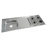 Fotografía de Mesón Acero Inoxidable E/D Mezclador 150X50 C/Es 4G - Construmarket