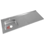 Fotografía de Mesón Acero Inoxidable E/D Monoc 150X50 Liso - Construmarket
