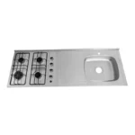Fotografía de Mesón Acero Inoxidable E/I Monoc 150X50 C/E 4G - Construmarket