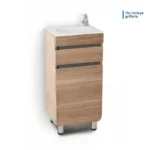 Fotografía de Mueble Aluvia a piso miel con lavamanos 40x35 cm - Construmarket