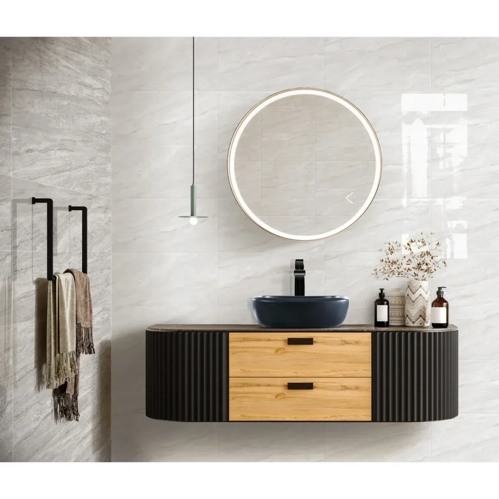 Fotografía de Pared Trani Gris Caras Diferenciadas 30X60 - Construmarket