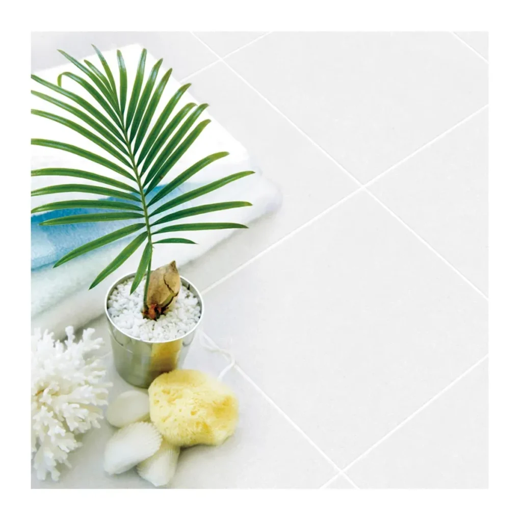 Fotografía de Piso Mikonos ARD Blanco Caras Diferenciadas 33.8x33.8 - Construmarket