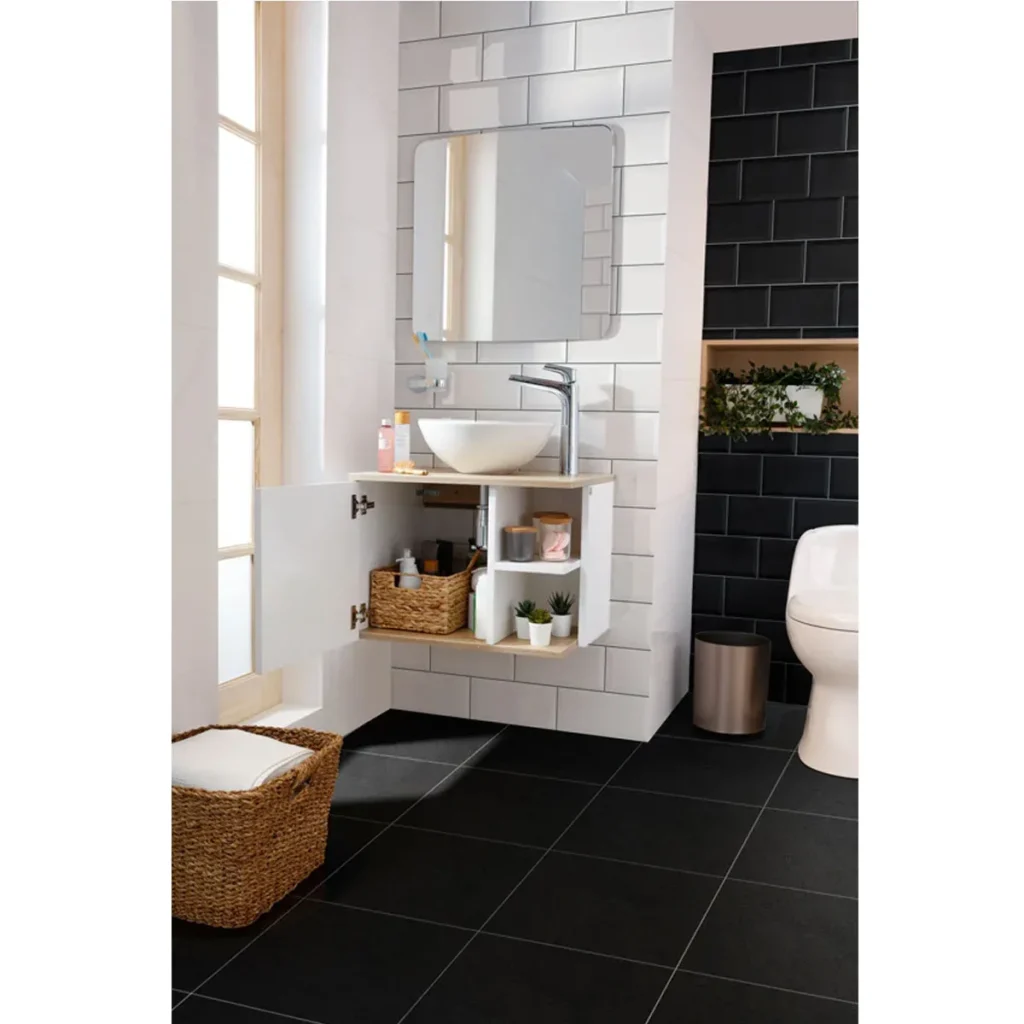 Fotografía de Renueva tu baño ahora con el Piso Mikonos Negro - Construmarket
