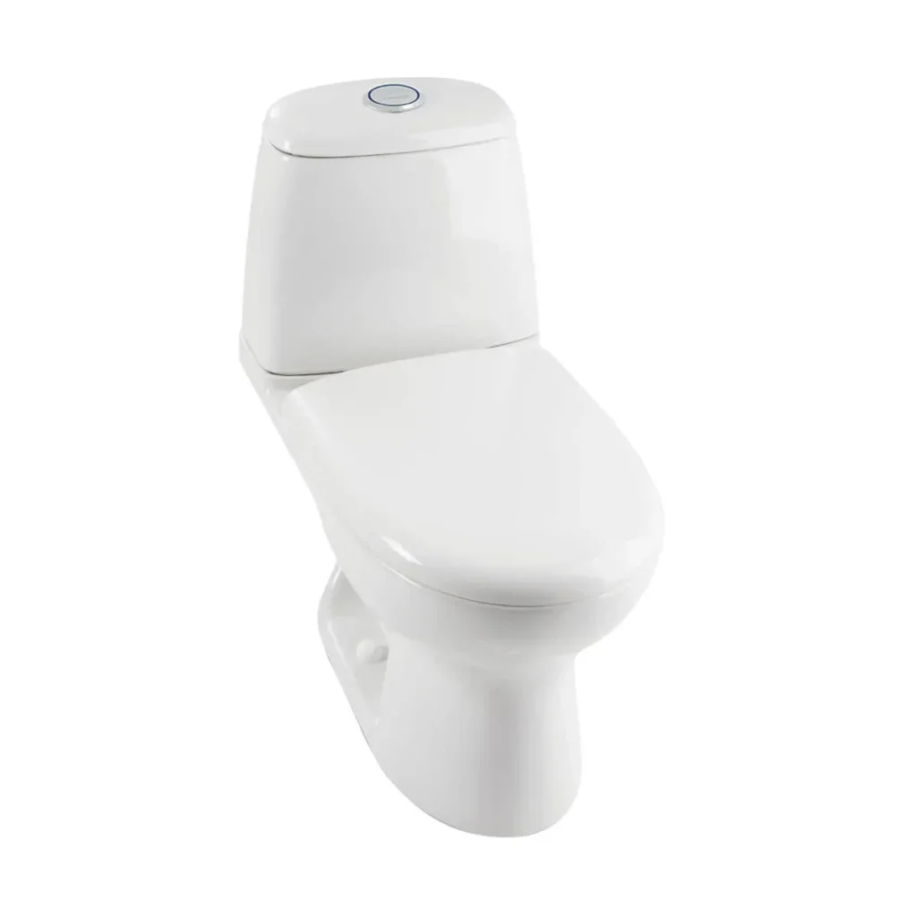 Fotografía de Sanitario Ecoclean alargado blanco - Construmarket