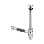 Fotografía de Desagüe Push Grival Sifón Botella Flexible Metálico - Construmarket