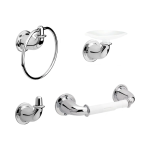 Fotografía de Kit Accesorios Baño Corona Valencia 4 Piezas - Construmarket