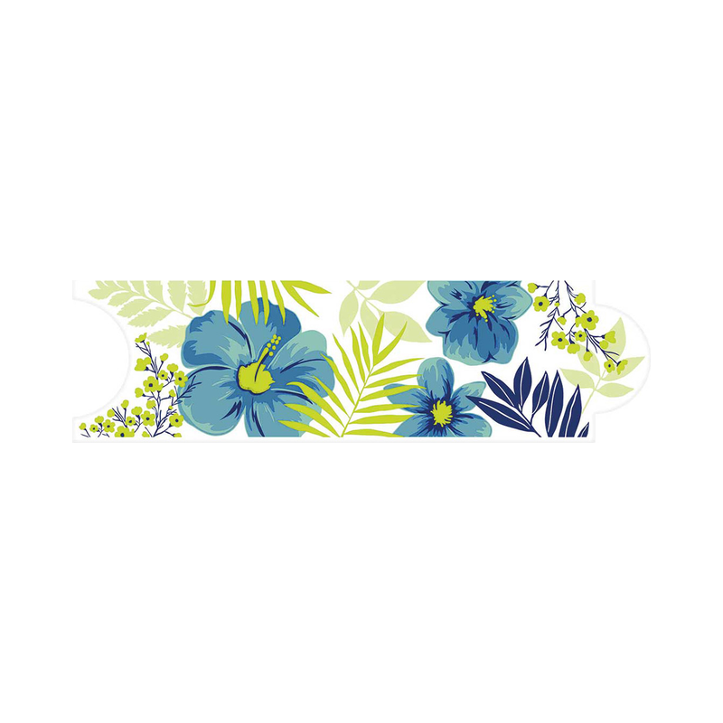 Fotografía de Listello Decorativo Corona Hawaiana Azul 8X25Cm - Construmarket