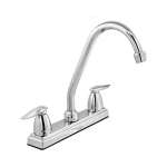Fotografía de Mezclador para Lavaplatos Gerfor Slim de 8 Pulgadas Cromo con Cuello Cisne...
