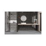 Fotografía de Pared Cerámica Corona Poseidón Gris Grafito 30.1x75.3 cm Por Caja 1.35 m2 -...