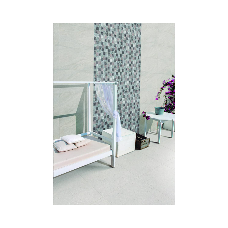 Fotografía de Piso Cerámico Corona Cantera Duropiso Blanco 51x51 cm Mate - Construmarket